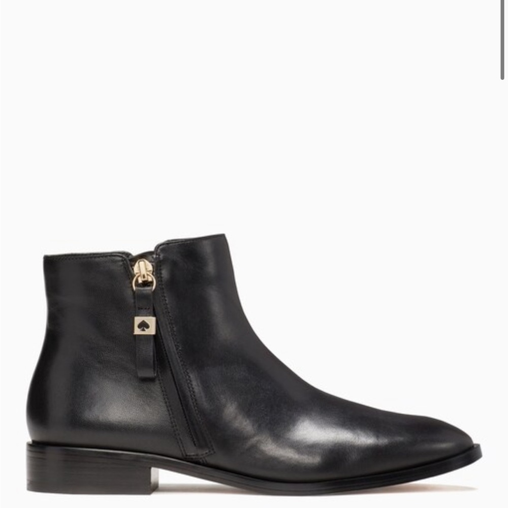 Kate Spade Bacall black leather booties - Picture 1 of 9